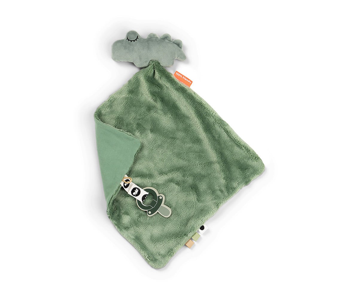 Doudou Attache-Sucette Croco Green Personnalisable