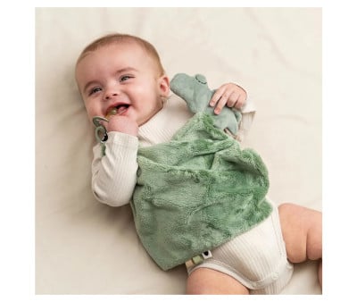Doudou Attache-Sucette Croco Green Personnalisable