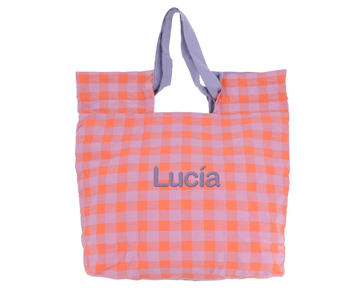 Bolsa Tote Vichy Lilás