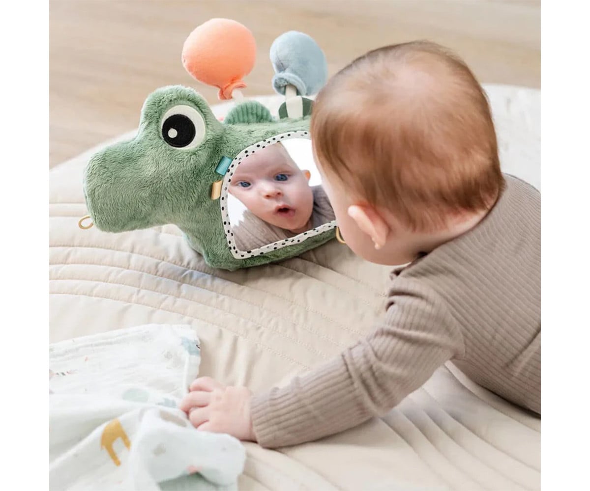 Specchio Tummy Time con Attività Sensoriali Croco Green