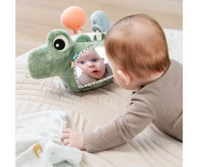 Specchio Tummy Time con Attività Sensoriali Croco Green