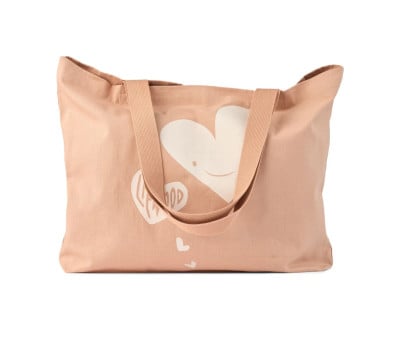 Large Totebag Heart/Pale Tuscany
