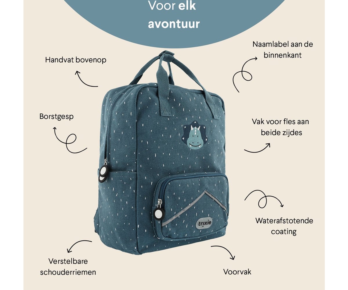 Large Personalized School Backpack Mr. Shark