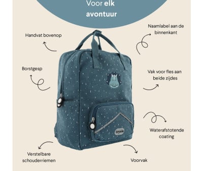 Large Personalized School Backpack Mr. Shark