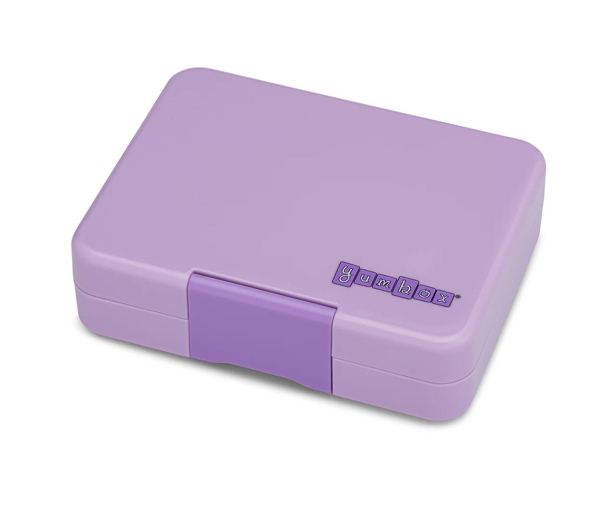 Caja Almuerzo Snack Purple Bandeja Unicornio 3 Compartimentos