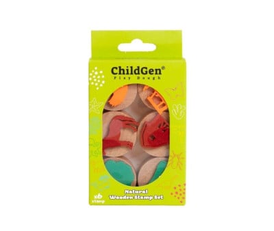 6 Tampons en Bois ChildGen Farm