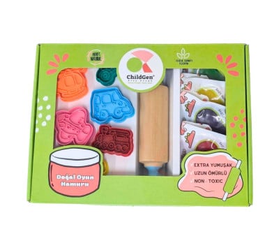 Natural Play Dough Set Vehicles