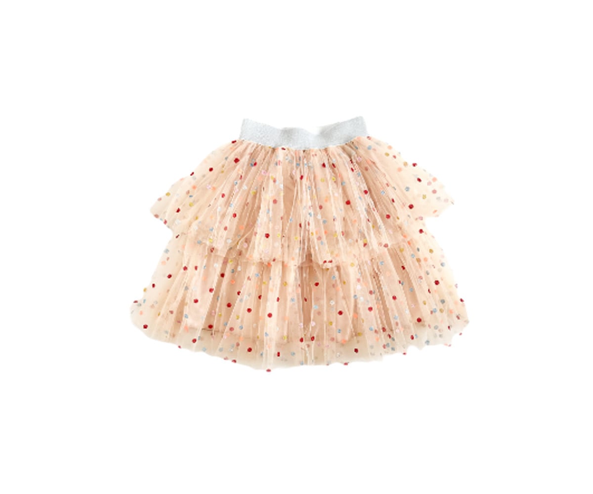 Multicolor Polka Dots Skirt