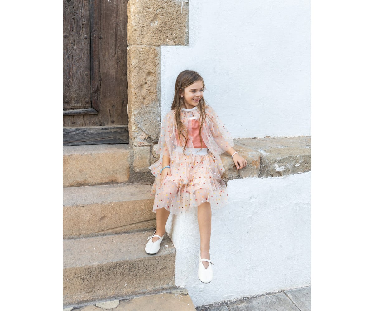 Multicolor Polka Dots Skirt