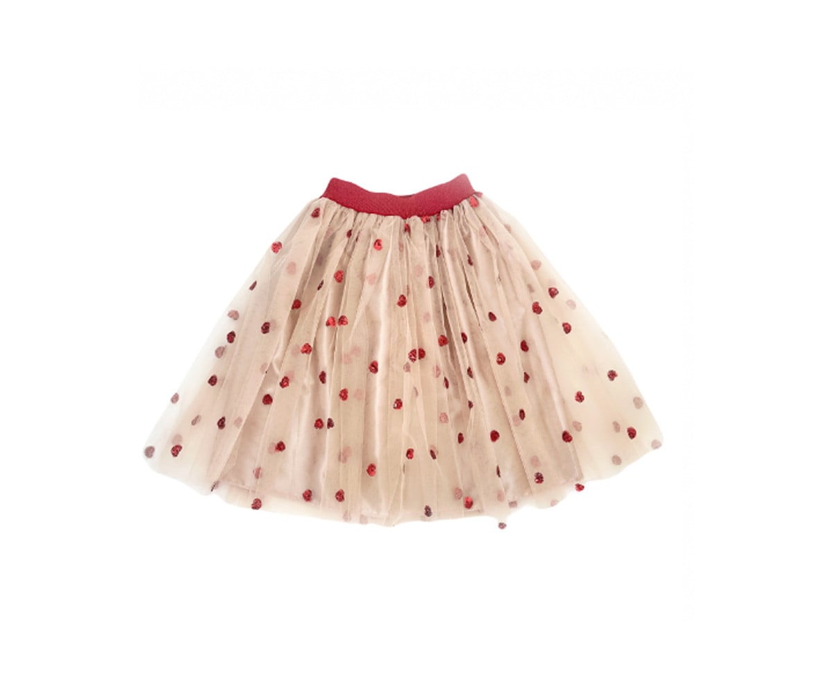 Jupe Longue Coeurs Rouges