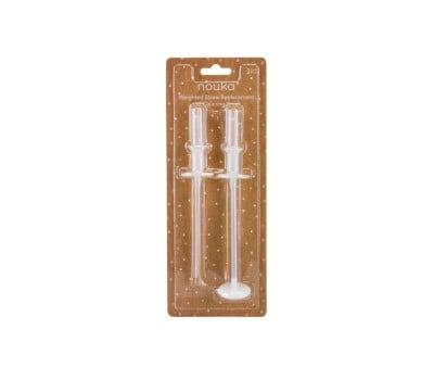 2 Pailles de Rechange avec Lest et Goupillon de Nettoyage pour Gobelet Noüka