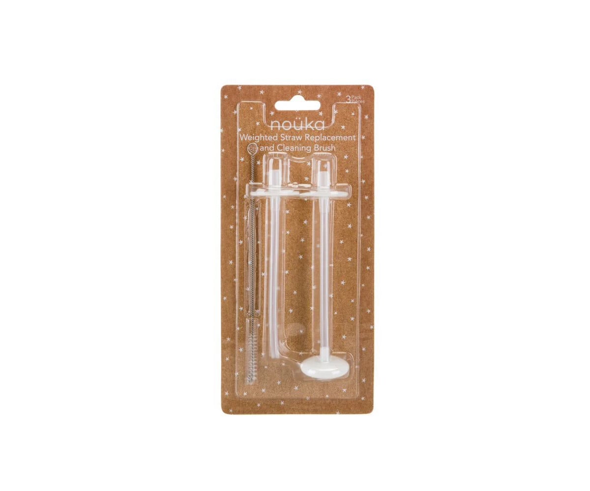 2 Pailles de Rechange avec Lest et Goupillon de Nettoyage pour Gobelet de Transition Noüka