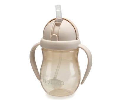 Taza Antiderrame Non-Spill con Pajita Flexible con Peso 240ml Soft Sand