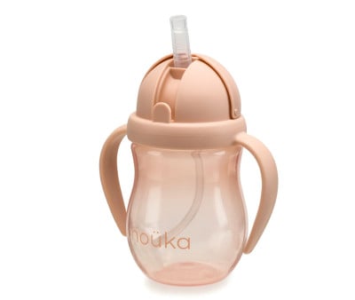 Taza Antiderrame Non-Spill con Pajita Flexible con Peso 240ml Soft Blush