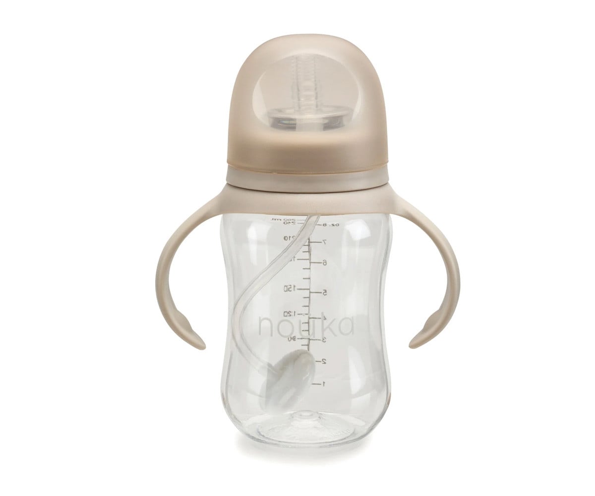 Gobelet de Transition avec Paille Flexible Lestée 240 ml Soft Sand