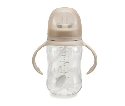 Gobelet de Transition avec Paille Flexible Lestée 240 ml Soft Sand