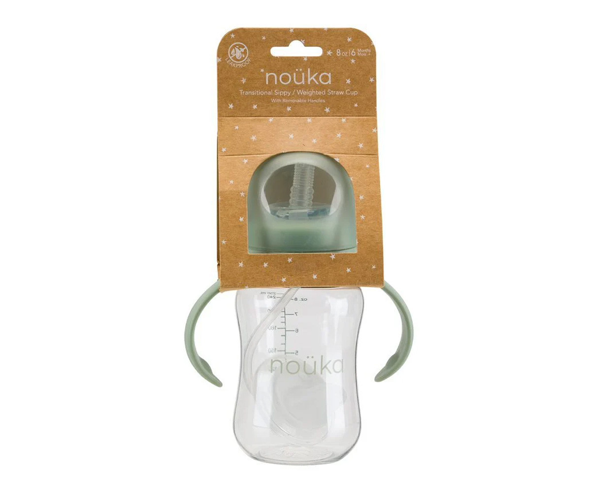 Gobelet de Transition avec Paille Flexible Lestée 240 ml Fern