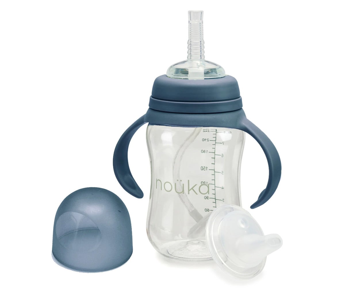 Gobelet de Transition avec Paille Flexible Lestée 240 ml Deep Ocean