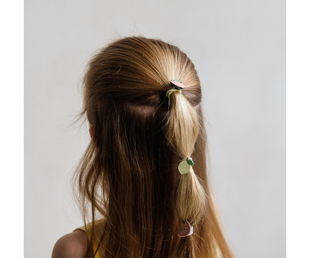6 Mini Hair Ties Citrus