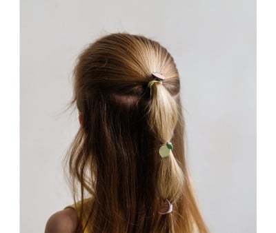 6 Mini Hair Ties Citrus