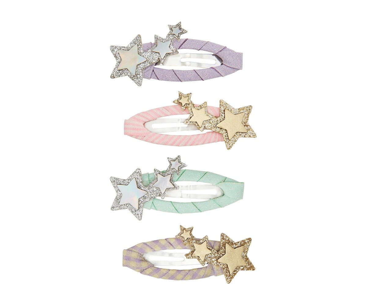 4 Barrettes Clic Clac Trailing Star