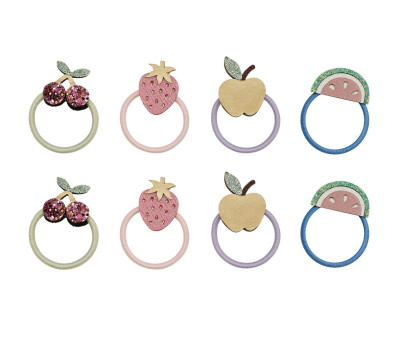 8 Mini Hair Ties Fruit Salad