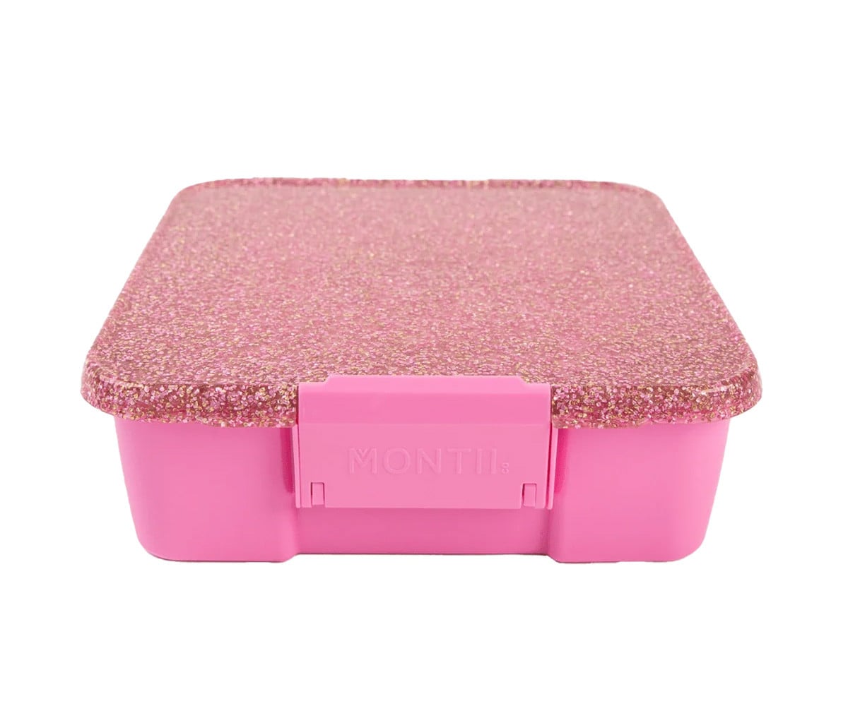 Lancheira Bento 5 Pink Floss Glitter de 5 compartimentos