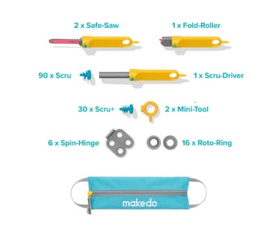 Kit de Construction Makedo 149 Pièces Holiday Bundle