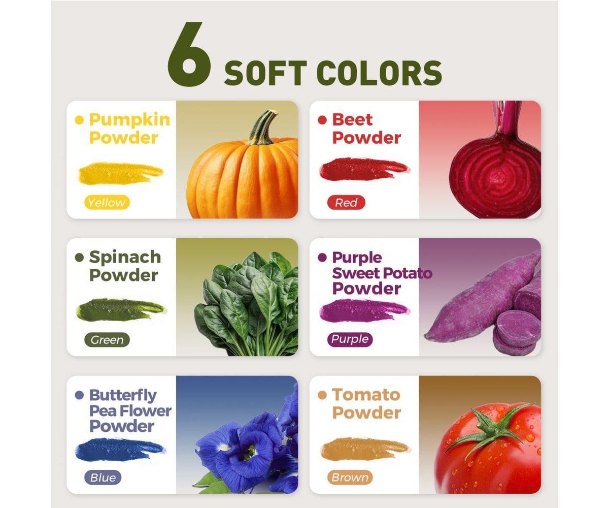 Natural Vegetable Powder Paint 6 Colors