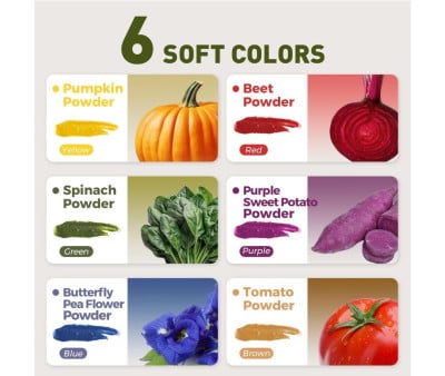 Natural Vegetable Powder Paint 6 Colors
