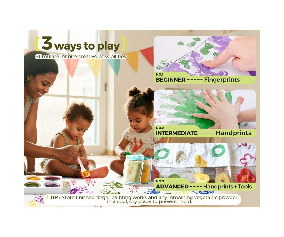 Natural Vegetable Powder Paint 6 Colors