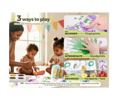 Natural Vegetable Powder Paint 6 Colors