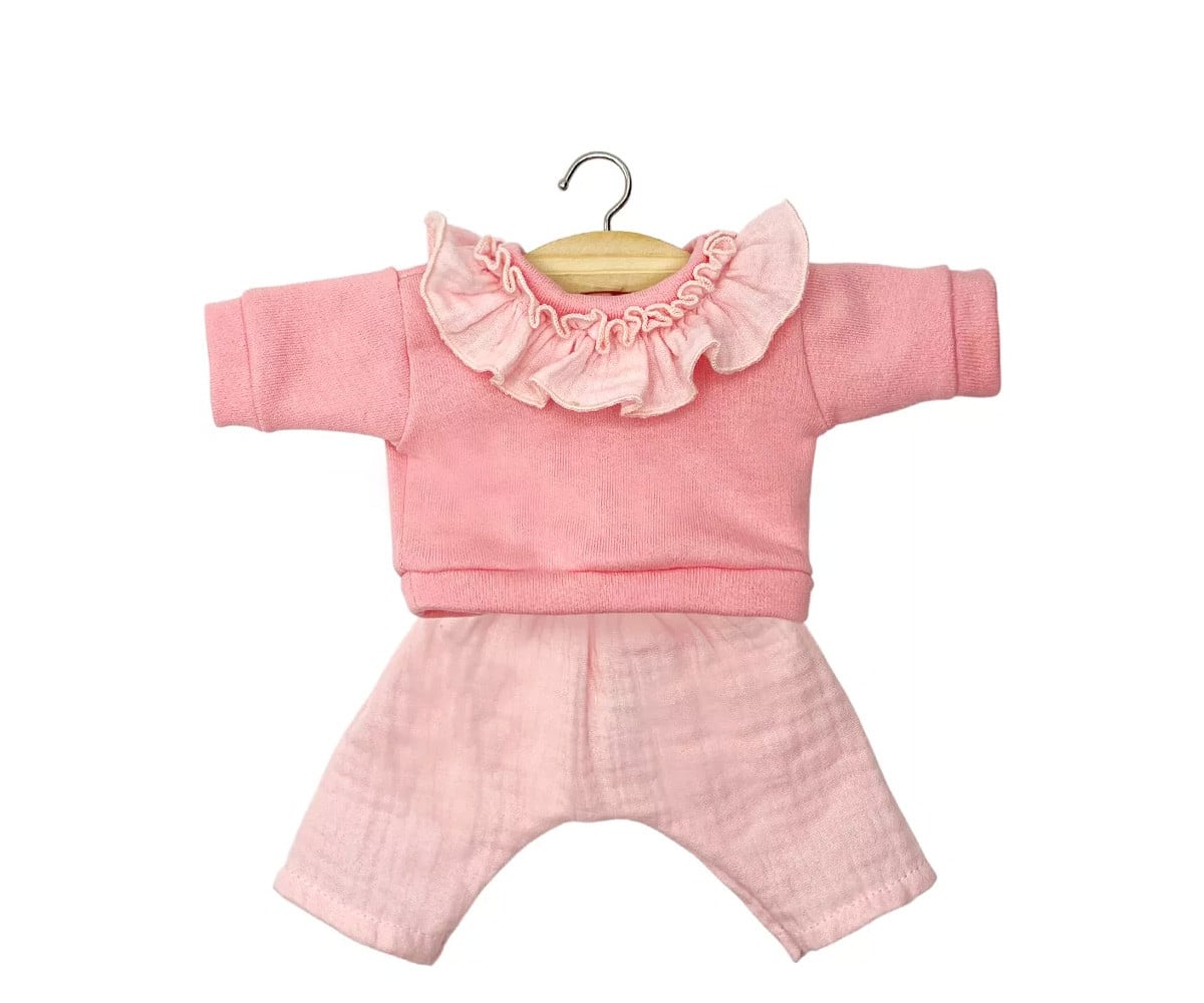 Ensemble Marion pour Poupées Gordis avec Top en Molleton et Pantalon Fraise