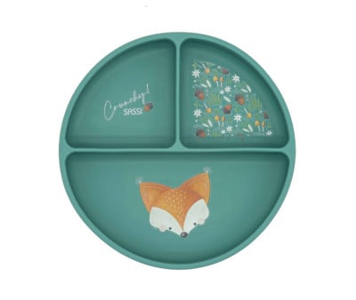 Silicone Plate with Compartments Fox