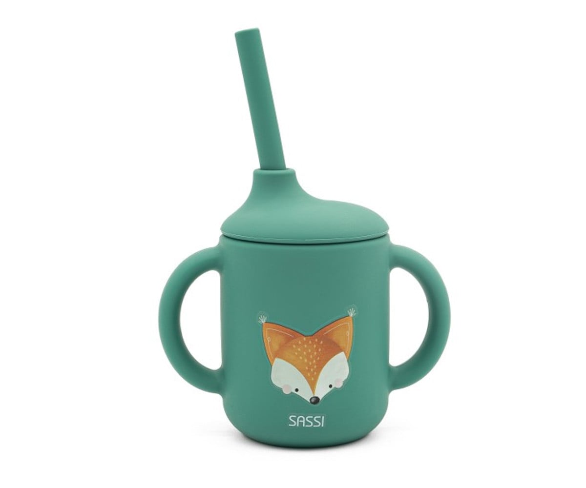 Tasse en Silicone avec Paille Renard 120 ml