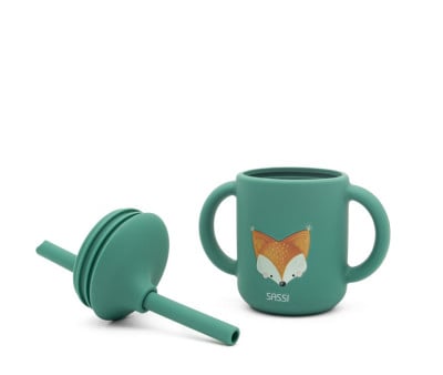 Tasse en Silicone avec Paille Renard 120 ml