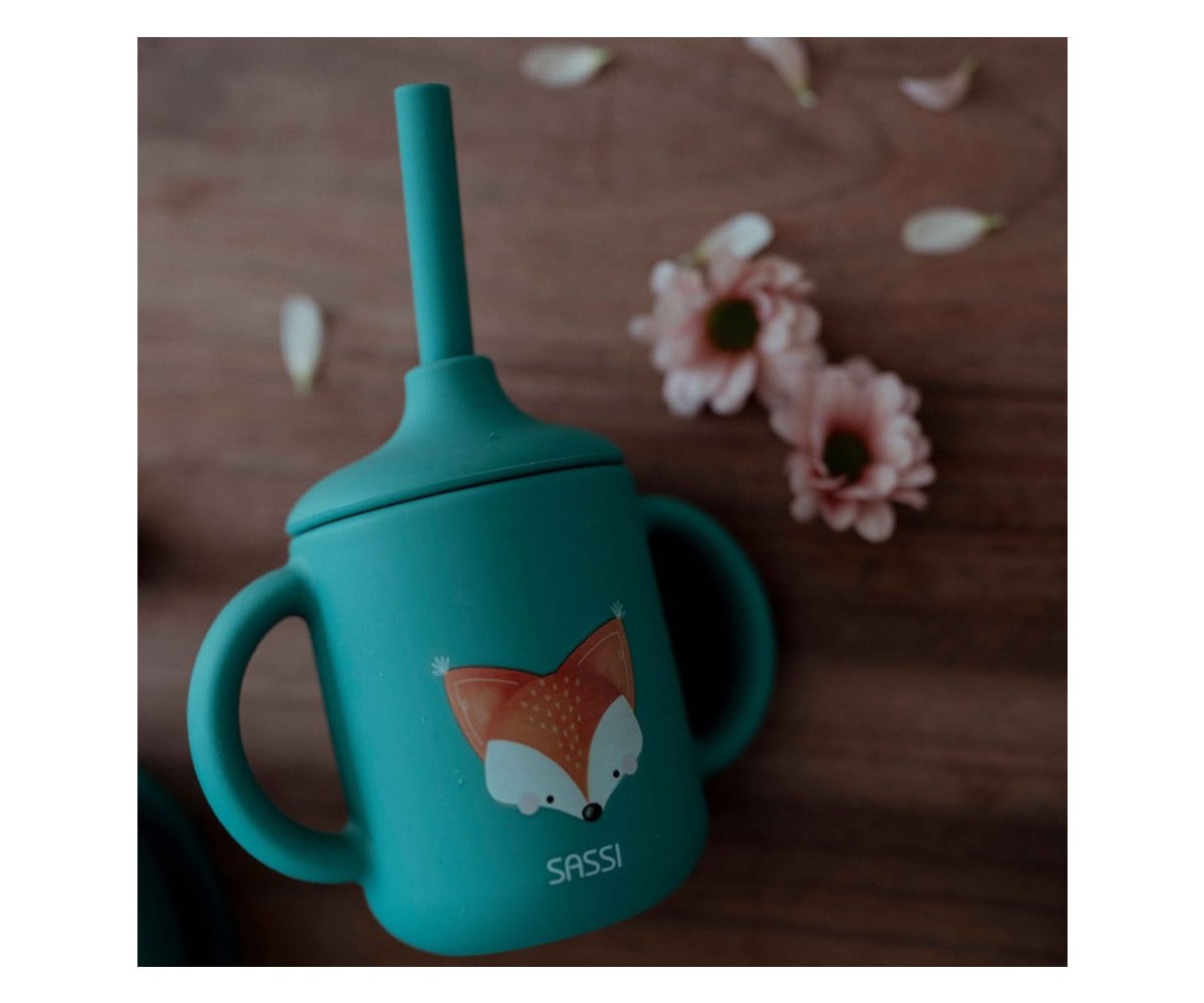 Tasse en Silicone avec Paille Renard 120 ml