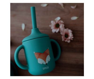 Tasse en Silicone avec Paille Renard 120 ml