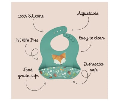 Babete de silicone Fox