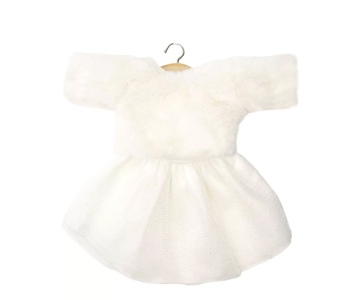 Abito Kaya Tutu Bianco e Golfino Peloso Bambole Minikane