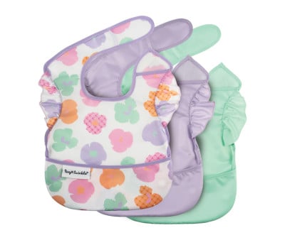 3 Pack Waterproof Bibs Floral Pop Set