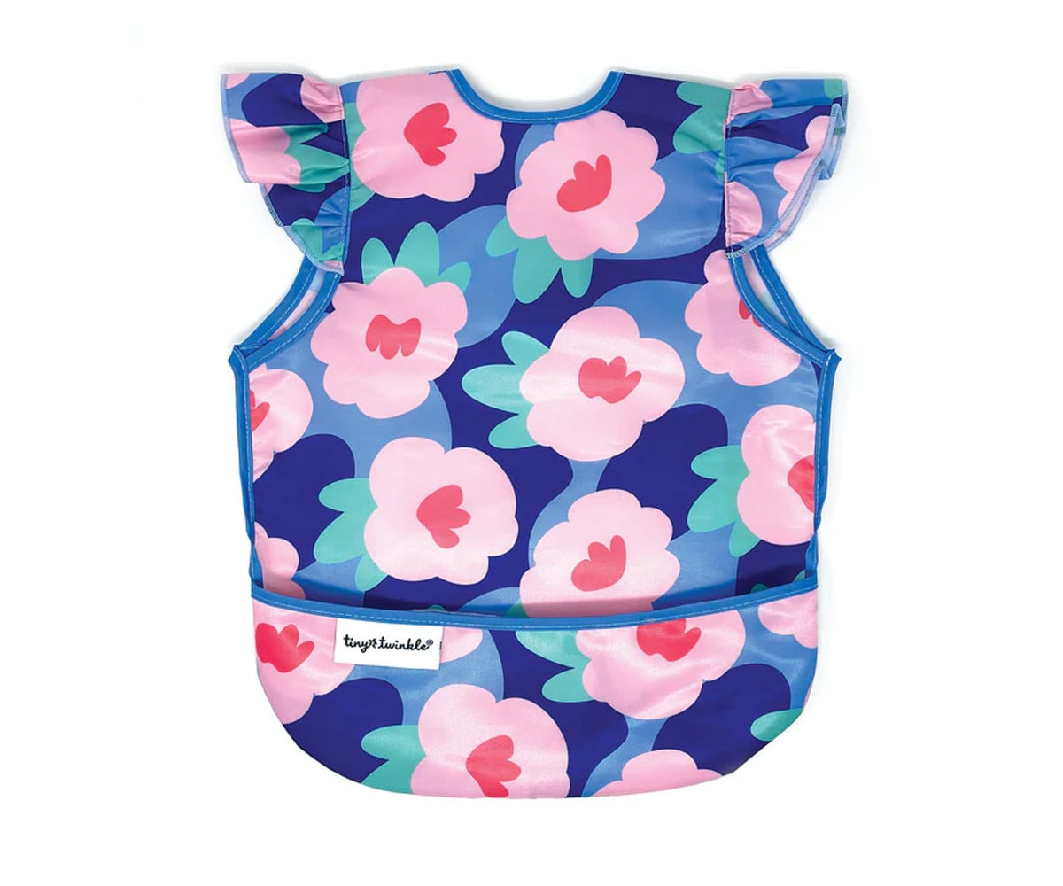 Waterproof Sleeveless Bib Floral Blue