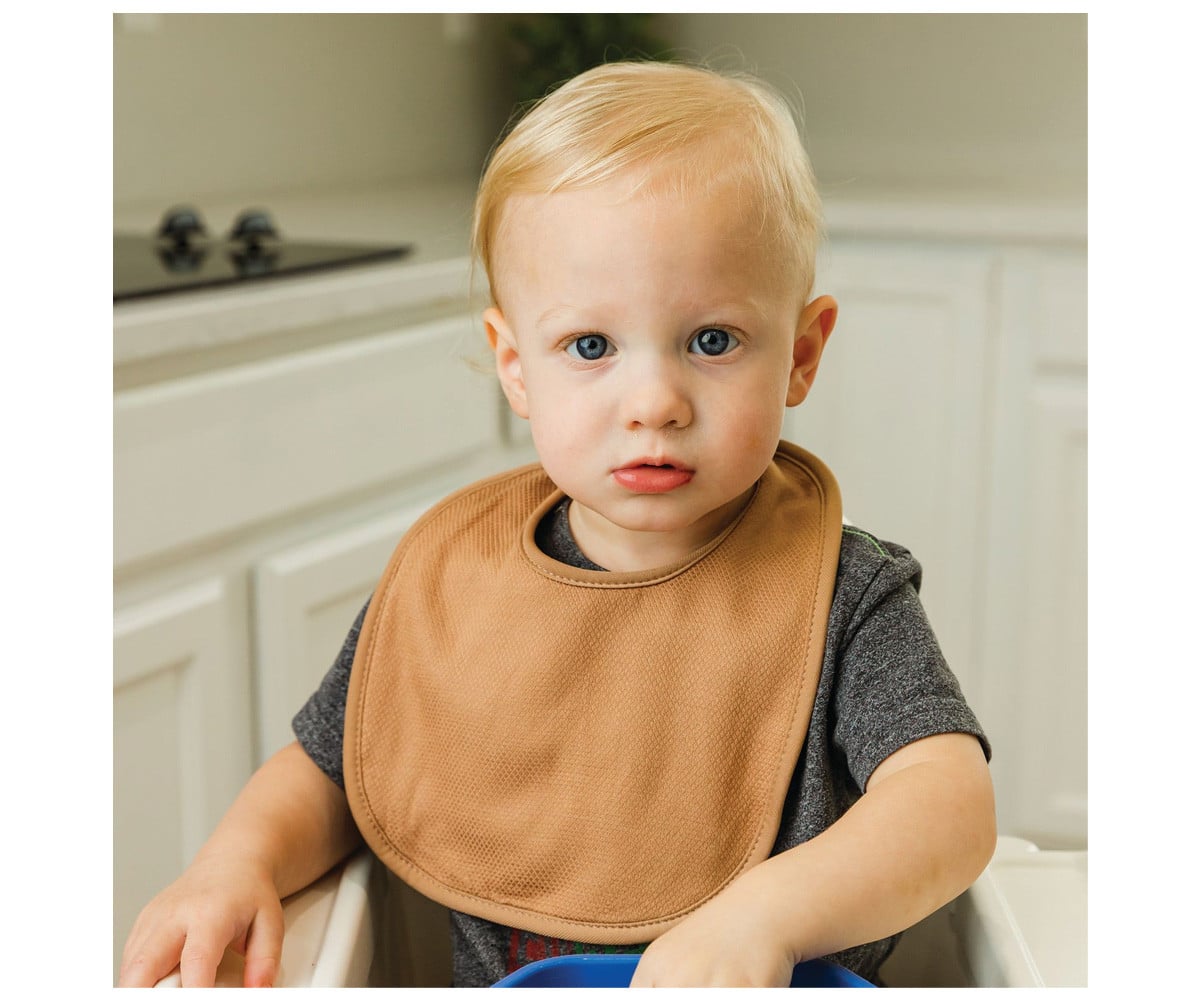 Pack of 3 Round Kaffle Bibs Mint/Olive/Tan