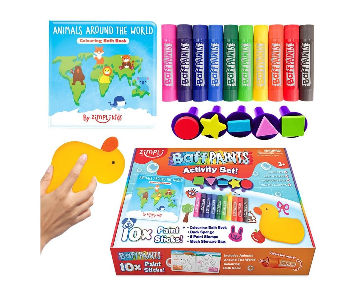 Kit de Coloriage pour Baignoire Baff Paints + Activity Set et Livre