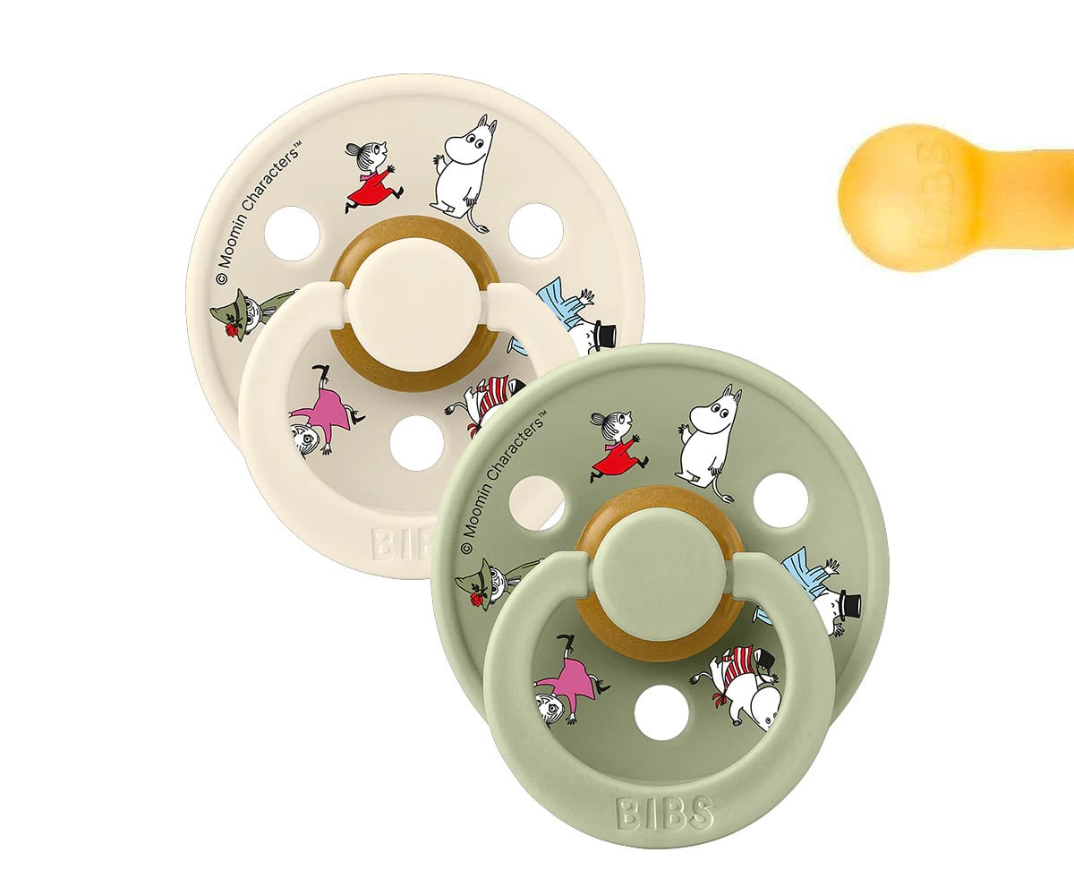 2 Succhietti BIBS x Moomin Colour Round Friends-Ivory Mix