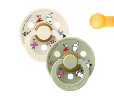 2 Succhietti BIBS x Moomin Colour Round Friends-Ivory Mix