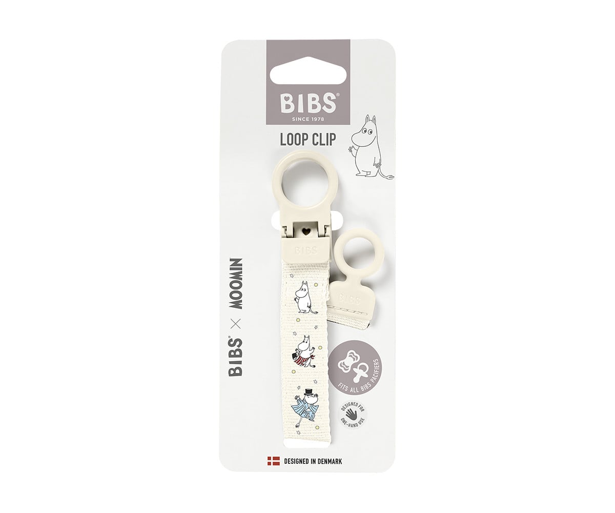 BIBS x Moomin Attache-Sucette Loop Clip Ivory