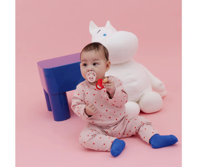BIBS x Moomin 2 Chupetes Colour Round Dancing/Candy Apple Mix