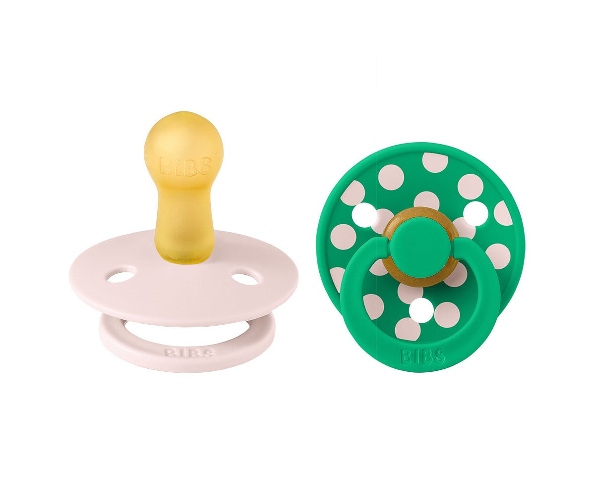 2 Chupetas BIBS Colour Round Polka Petal/Cactus