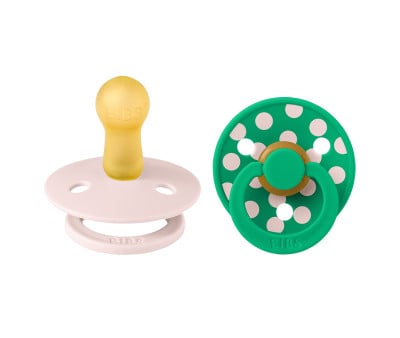 2 Chupetas BIBS Colour Round Polka Petal/Cactus